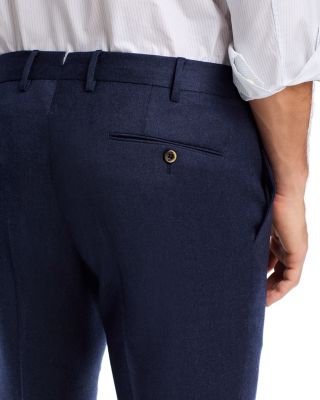 Melange Stretch Flannel Slim Fit Trousers