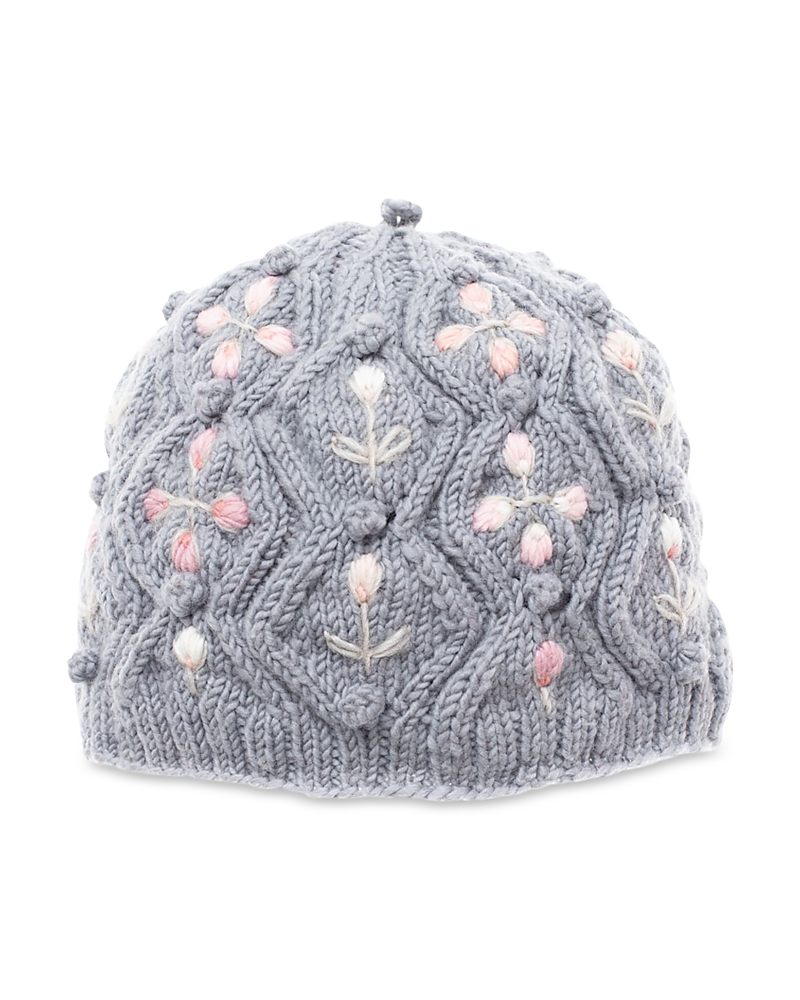 French Knot Tilly Wool Beanie In Gray