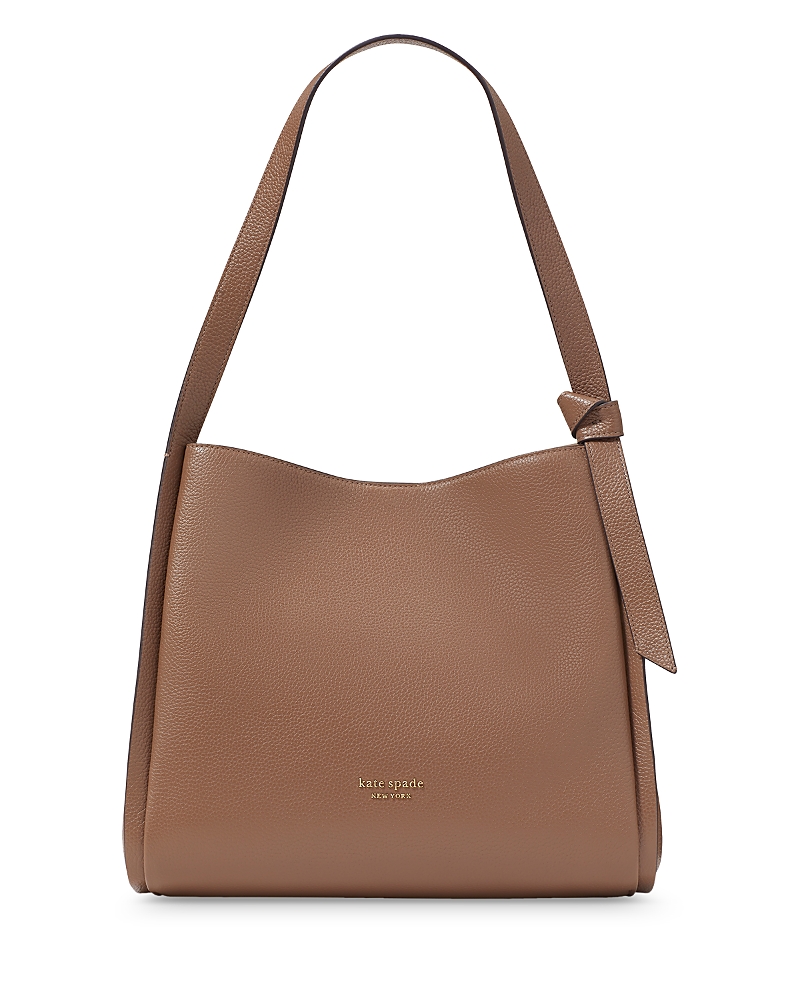 Kate Spade New York Knott Pebbled Leather Large Shoulder Bag In Cordovan