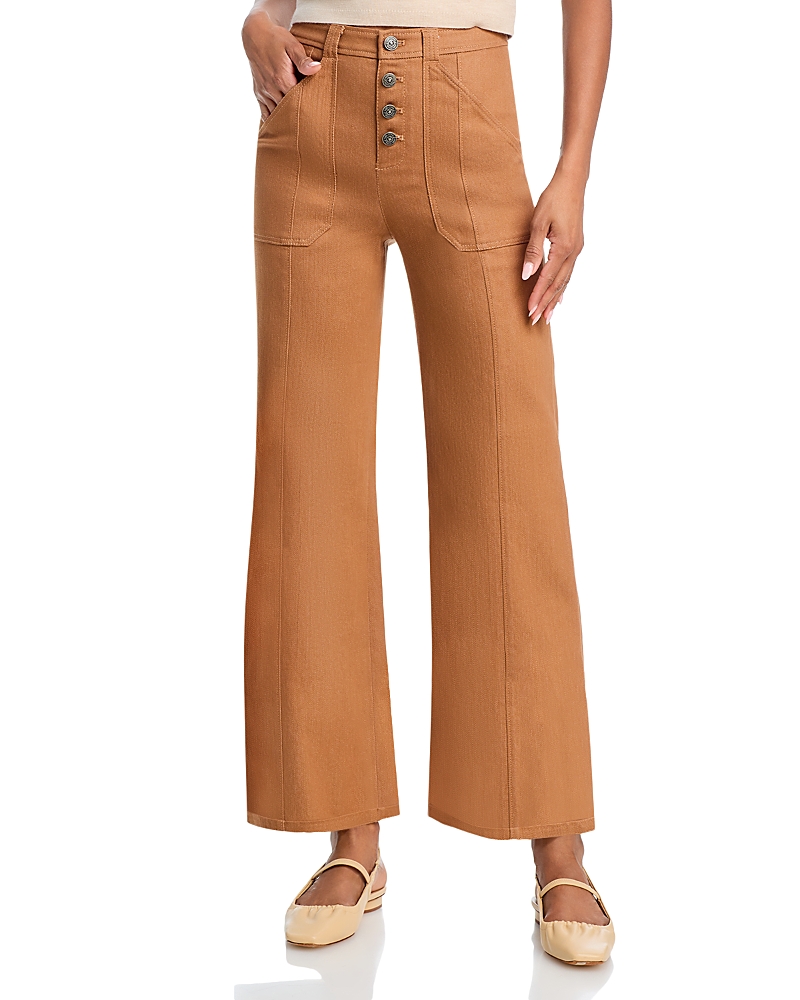 Cinq À Sept Benji Wide-leg Cropped Jeans In Cocoa