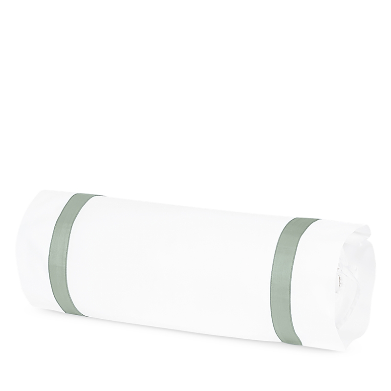 Matouk Lowell Neck Roll Pillow Cover In Celadon