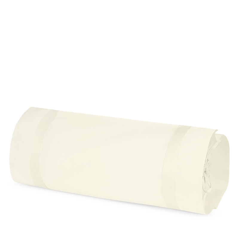 Matouk Lowell Neck Roll Pillow Cover In Ivory/ivory