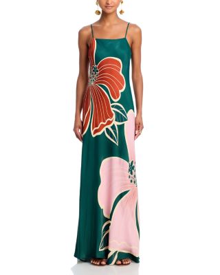 chinese dress ladies Farm Rio Sand 3D Flower Bodice Midi Dress, Sand / Xs
