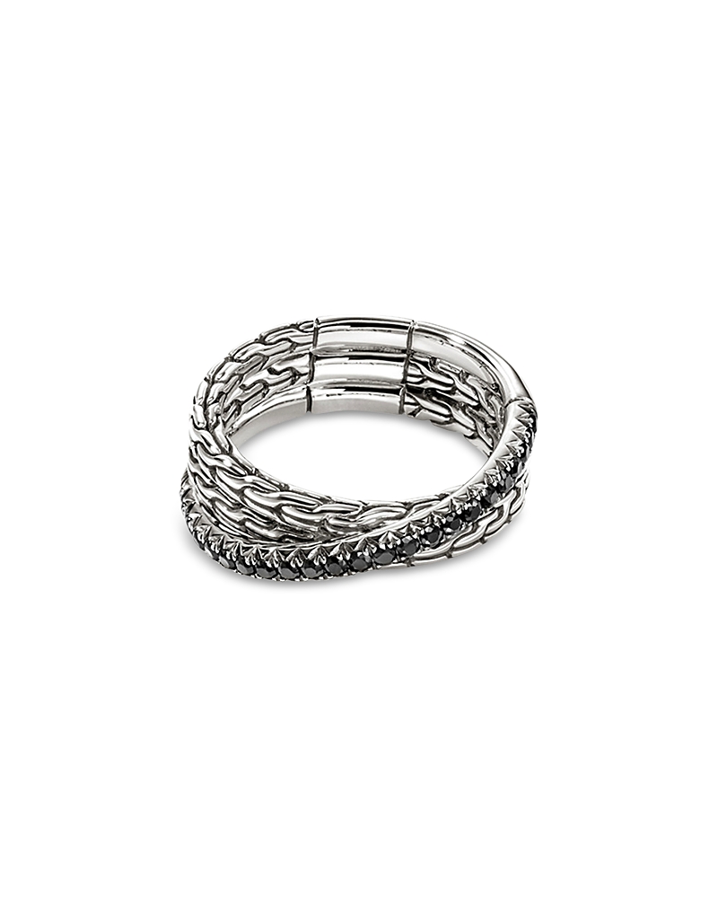 John Hardy Sterling Silver Jh Essential Crossover Sapphire Ring