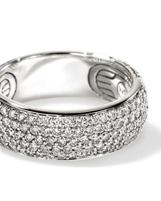 Sterling Silver JH Essentials Pav&eacute; Diamond Band Ring, 1.07 tcw