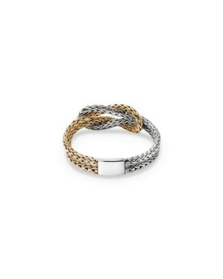 14K Yellow Gold & Sterling Silver Love Knot Ring, 3.6mm