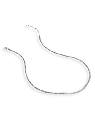 Sterling Silver JH Essentials Diamond Pav&eacute; Necklace, 16-18"