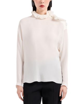 Emporio Armani - Ruffle Neck Top