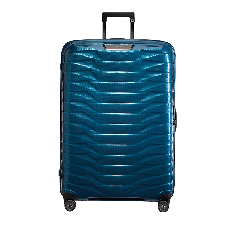 Samsonite Proxis Extra Large Spinner Checked Suitcase In Petrol Blue