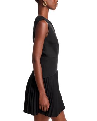 Haddy Mixed Media Pleated Dress