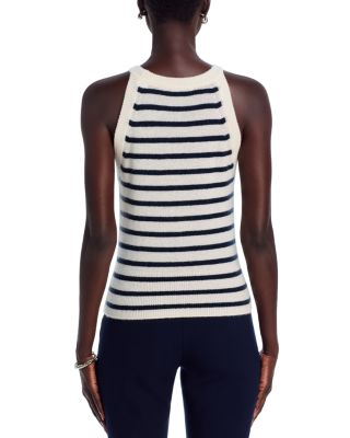 Myrick Striped Cashmere Sleeveless Top