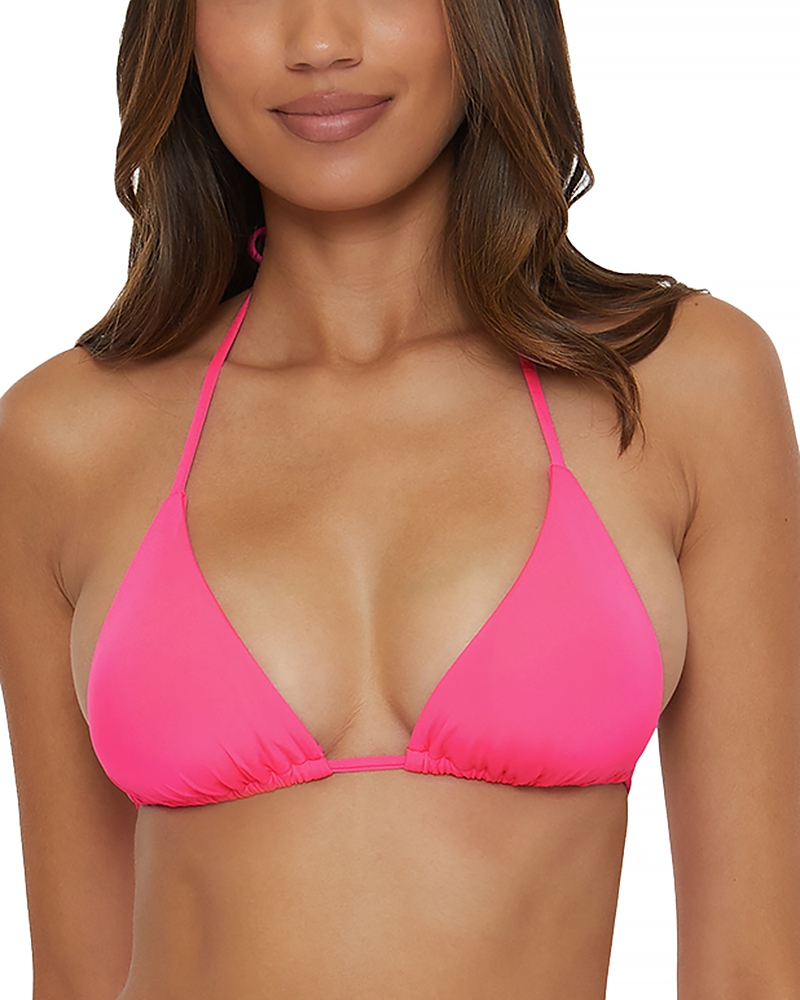 Becca By Rebecca Virtue Color Code Triangle Bikini Top In Pink Glow