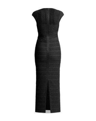 Textured Sheer Bustier Gown