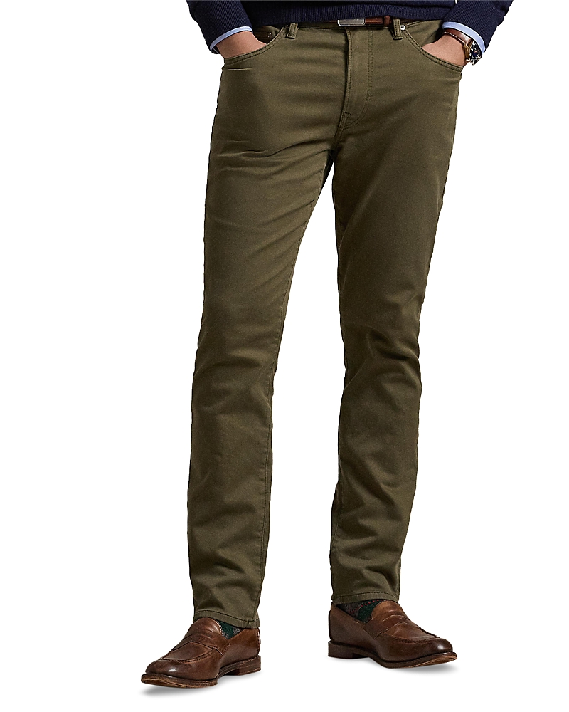 Polo Ralph Lauren Knit-like 5-pocket Sullivan Slim Pant In Green