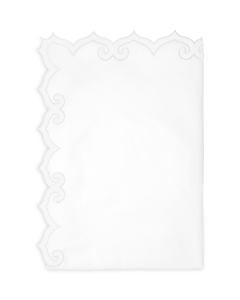 Pratesi Marrakesh Flat Sheet, King In White/white