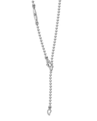 18K Yellow Gold & Sterling Silver Signature Caviar Interlocking Pendant Necklace, 16-18"