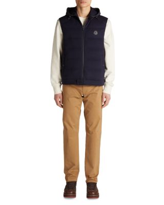 Rezila Cashmere & Nylon Full Zip Hooded Down Vest 