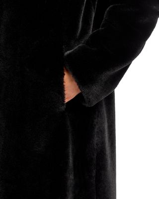 Faux-Fur Coat with Wide Lapels - Exclusive