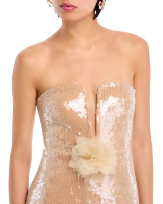 Strapless Sequin Gown