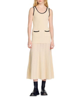 Sandro Boheme Sleeveless Knit Midi Dress Bloomingdale s