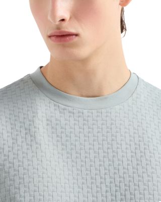 Cotton Jersey Textured Brick Jacquard Tee