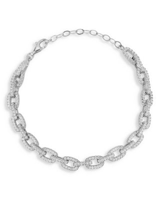 Aqua Pave Link Chain Bracelet - Exclusive