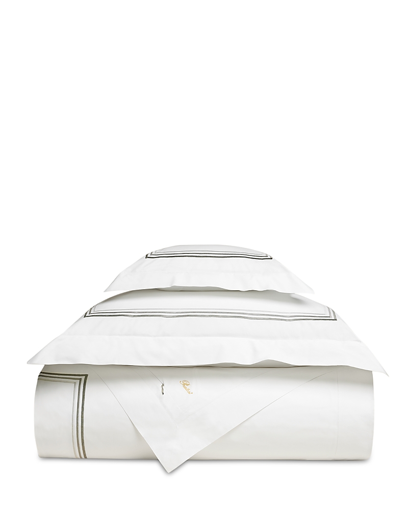 Pratesi Tre Righe Ombre Duvet Cover, Full/queen In White/charcoal