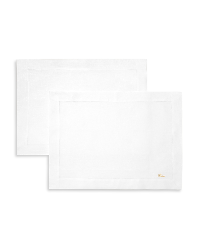 Pratesi Bianchissima Oblong Placemats, Set Of 4 In White