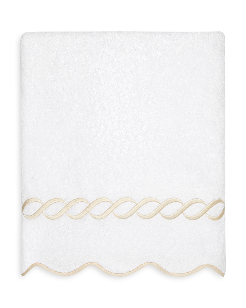Pratesi Treccia Bath Towel In White/beige