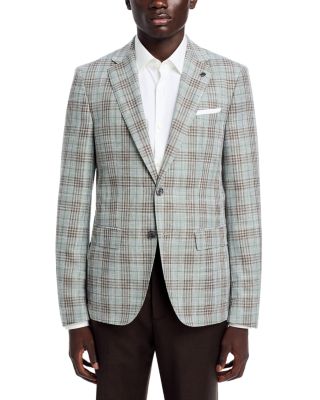 H Hutson Plaid Slim Fit Sport Coat