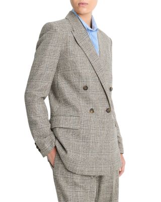 Vince - Plaid Double Breasted Blazer