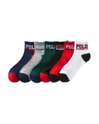 Polo Ralph Lauren - Big Polo Quarter Athletic Socks, Pack of 6