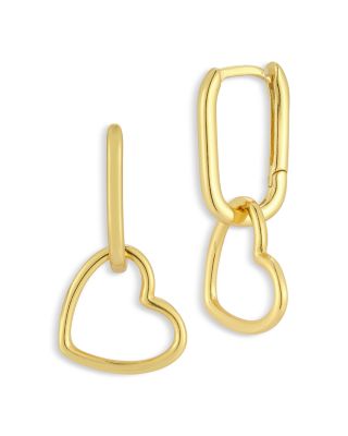 AQUA - Link & Heart Drop Earrings - Exclusive