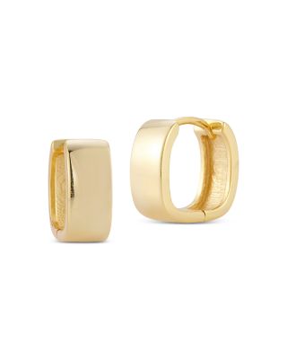 Aqua Square Huggie Hoop Earrings - Exclusive