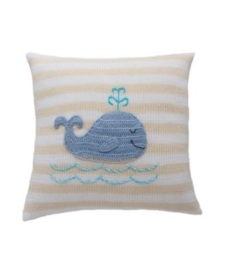 Melange Collection Knit Cotton 10 Whale Pillow