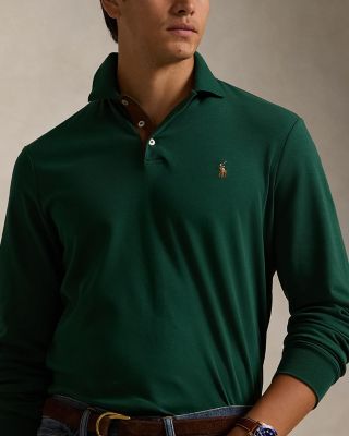 Classic Fit Soft Cotton Long-Sleeve Polo Shirt