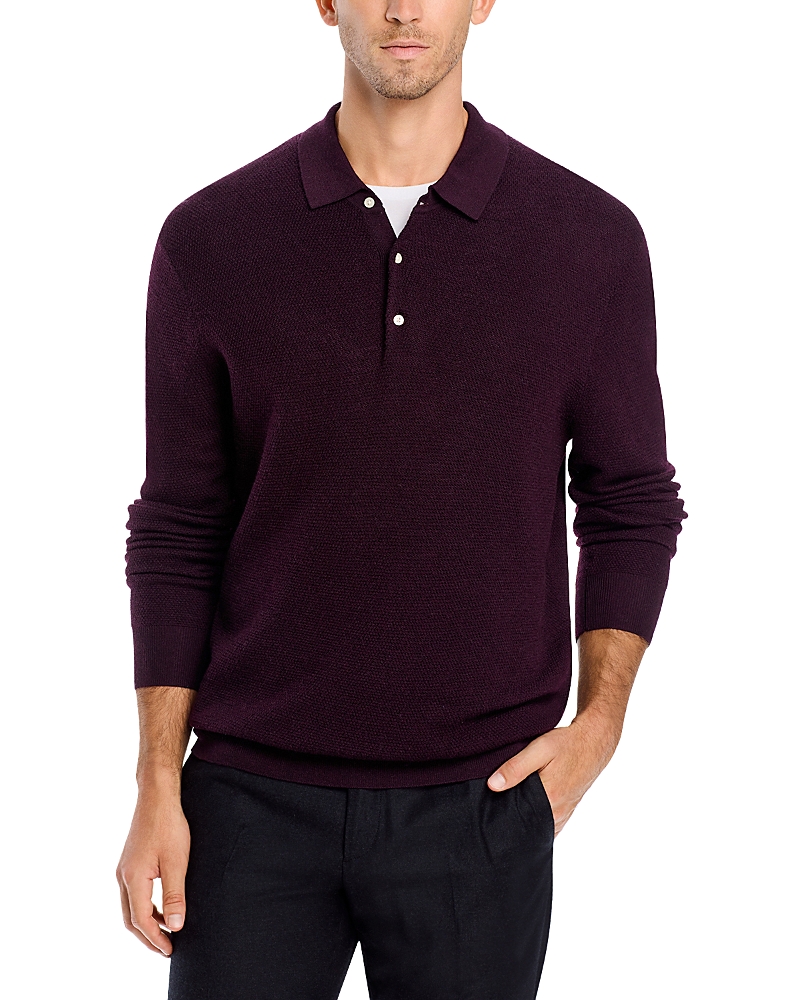 The Men's Store at Bloomingdale's Merino Wool Textured Pique Polo Sweater - Exclusive