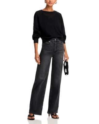 デニム・ジーパン Paige Black Denim Crop Jeans PAIGE | Jeans | Nwt Paige Genesee Crop Jeans Wide Leg