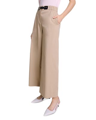 Piuma Wide Leg Gabardine Trousers
