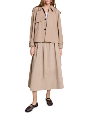 Short Water Repellant Trench Jacket