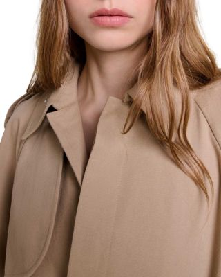 Short Water Repellant Trench Jacket