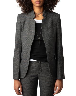 Zadig & Voltaire - Plaid Notched Collar Blazer