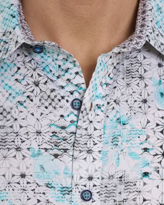Hendriks Button Front Printed Shirt