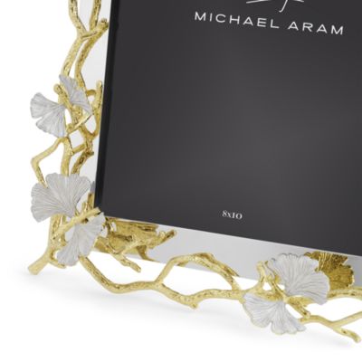 Butterfly Ginkgo Gold Reflective Frame, 8" x 10" 