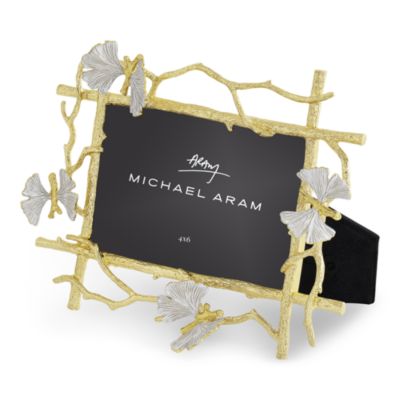 Butterfly Ginkgo Gold Frame, 4&amp;quot; x 6&amp;quot;