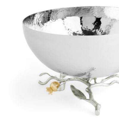 Pomegranate Silver and Gold Serving Bowl