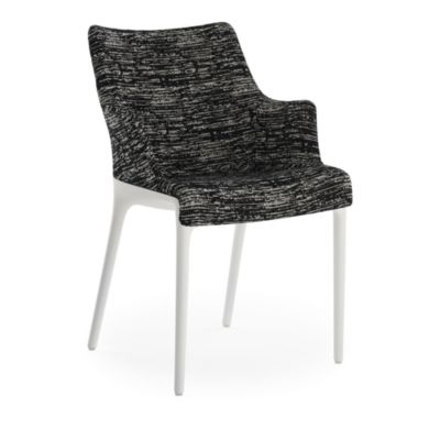 Eleganza Nia Melange Dining Armchair, White Legs