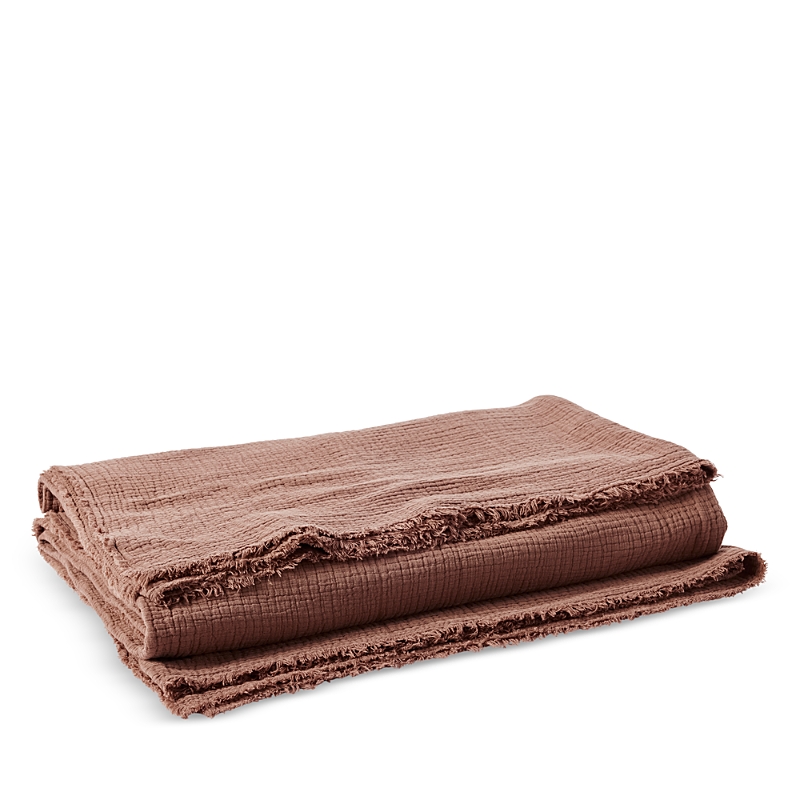 Coyuchi Topanga Matelasse Throw Blanket In Redwood