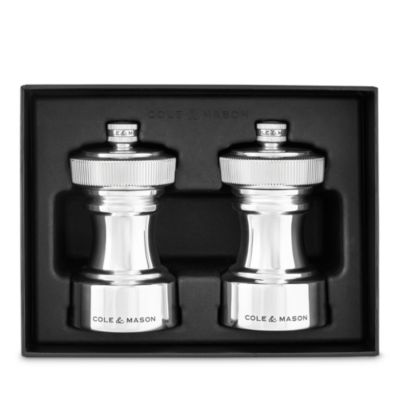 Hoxton 4" Silver Plated Salt and Pepper Mill Set