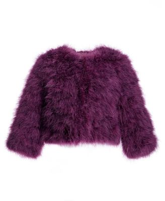 Collarless Feather Bolero